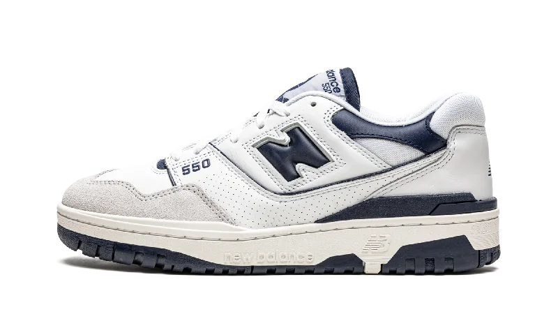 550 "White / Navy Blue"