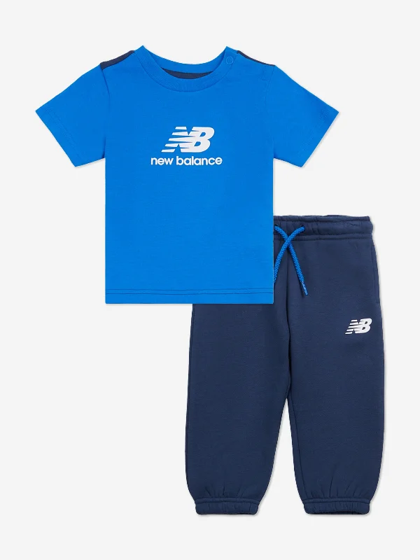 New Balance Baby Boys T-Shirt and Joggers Set in Blue