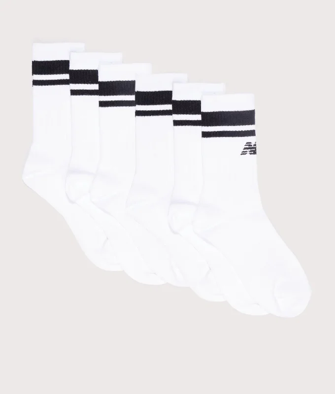 6 Pack Essentials Stripe Midcalf Socks