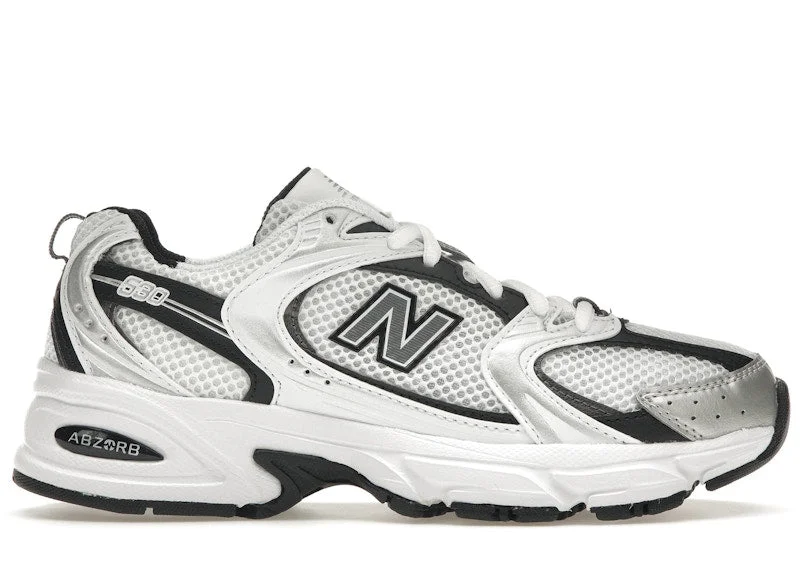 New Balance 530 White Silver Metallic Black