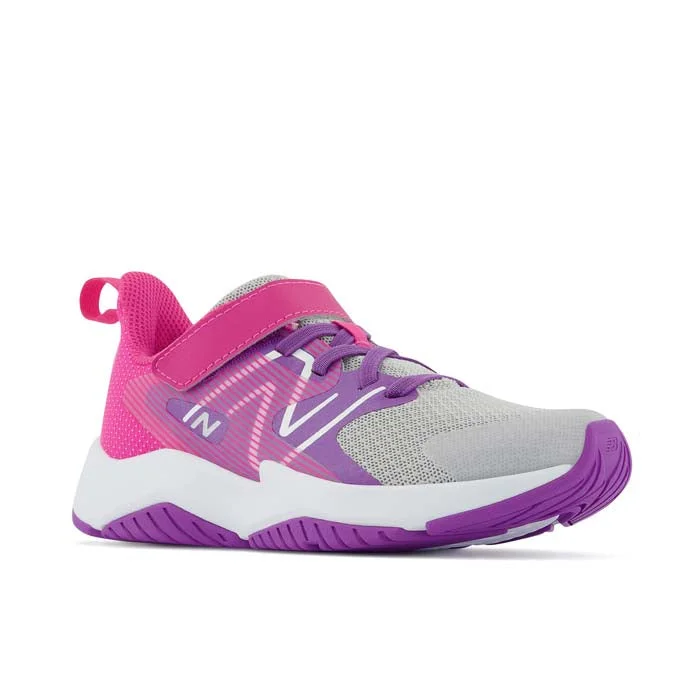 Big Girl New Balance Rave Run V2 A/C in Summer Fog/Mystic Purple/Hi-Pink