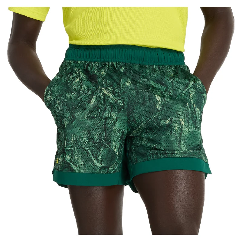 Men`s Printed Tournament Mesh Tennis Short Marsh Green