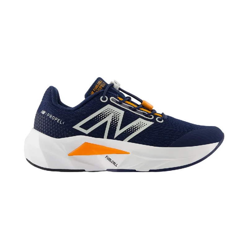 New Balance Boy's (Preschool) Bungee FuelCell Propel v5 PAFCPRK5 Navy/Sun Glow/Grey Matter