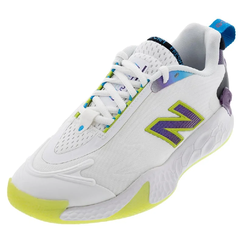 Women's Fresh Foam X CT-Rally B Width Tennis Shoes White and Purple Fade