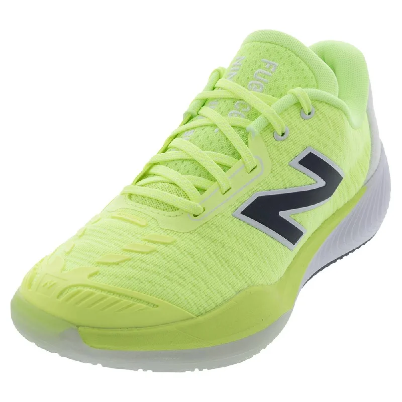 Women's FuelCell 996v5 B Width Clay Tennis Shoe Bleached Lime Glo